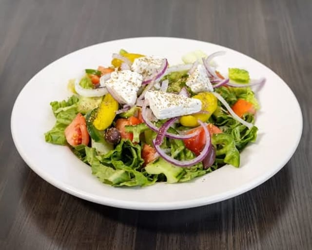 Greek salad full pan.