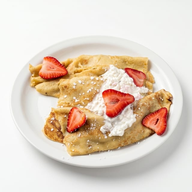 Fresh Strawberry Blintzes